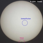 Venustransit am 08.06.2004 - 07:23 Uhr: Die Venus hat die Sonne "berührt".