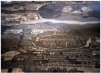 Die Palstina-Landkarte ist ein Kirchenmosaik aus byzantinischer Zeit. Die 6x15,5m groe Karte aus 2,3 Mio. Steinen geht auf das 6. Jh. zurck. Im Zentrum Jerusalem mit dem Cardo Maximus und der Stadtmauer; Totes Meer und Jordan.