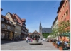 Marktplatz mit Marktkirche und Denkmal Mnzesberger Musikanten